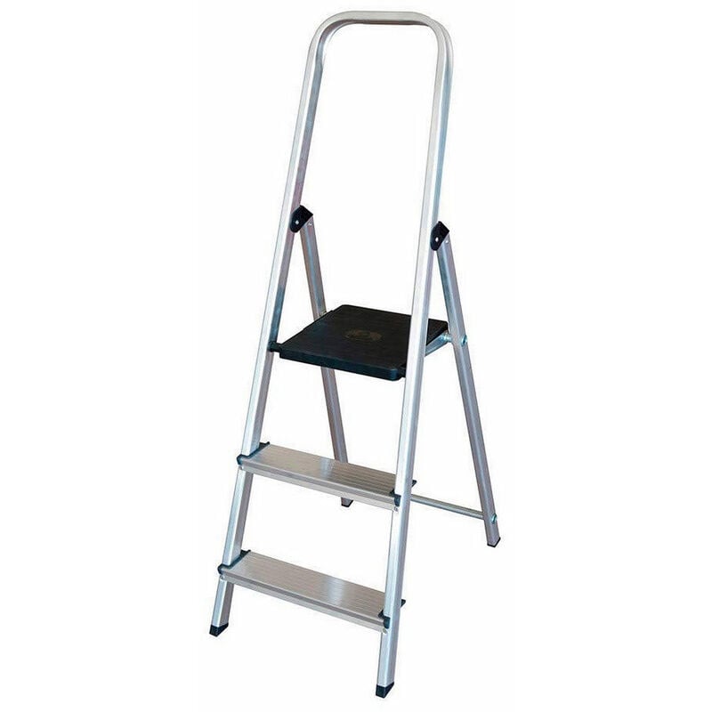 

EDM Escalera domestica aluminio 3 peldaños edm