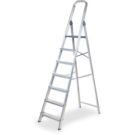 Escalera doméstica aluminio 7 peldaños