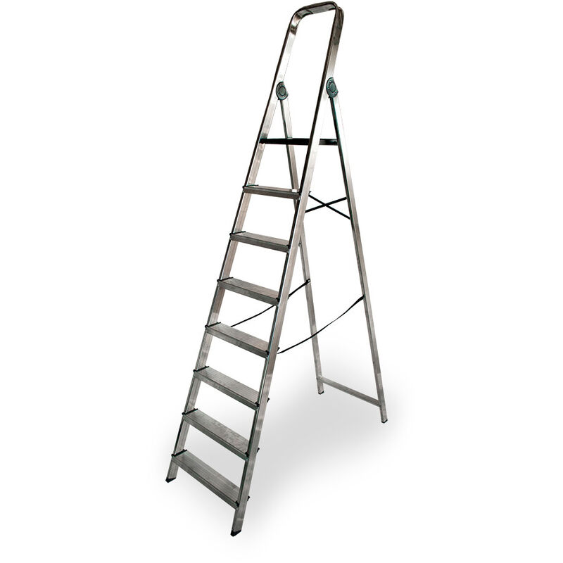 

Escalera domestica aluminio 8 peldaños - EDM