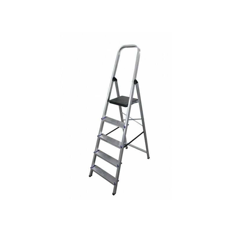 

Escalera doméstica de Aluminio tijera un acceso con asa SERIE 370 5 peldaños