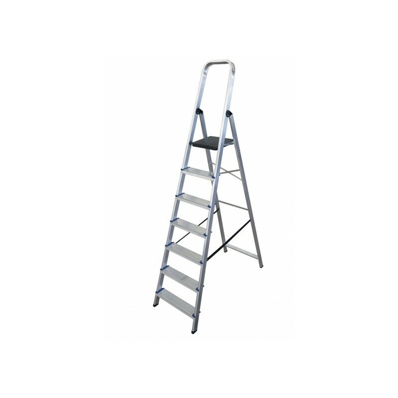

Escalera doméstica de Aluminio tijera un acceso con asa SERIE 370 7 peldaños