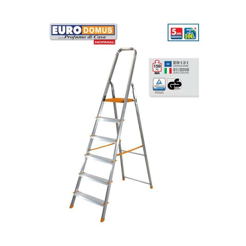 

Escalera Doméstica Eurodomus de 3 a 8 peldaños E8/N - 8 peldaños