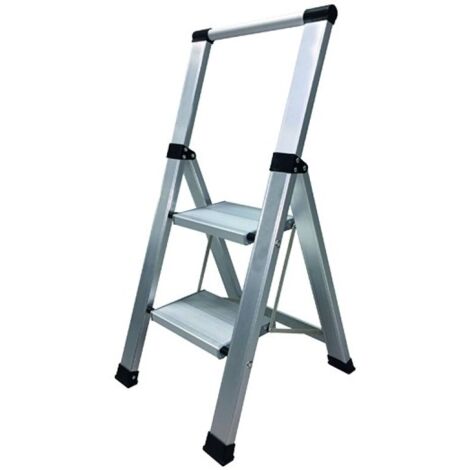 Escalera Domestica Tijera 0,44Mt 2 Peldaños Anch Alu Homelux