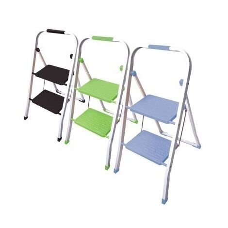 Escalera Domestica Tijera 2 Peld.30X20 Barandilla Baja Acero Surtido Garhe