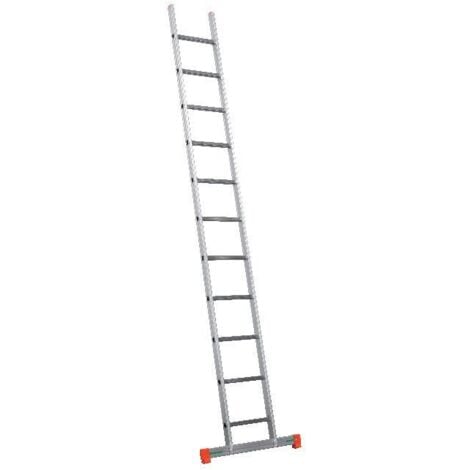 Escalera FACAL sencilla aluminio 8 peldaños Alto 2m50 - Alto. trabajo 3,55 m Genia - GS250