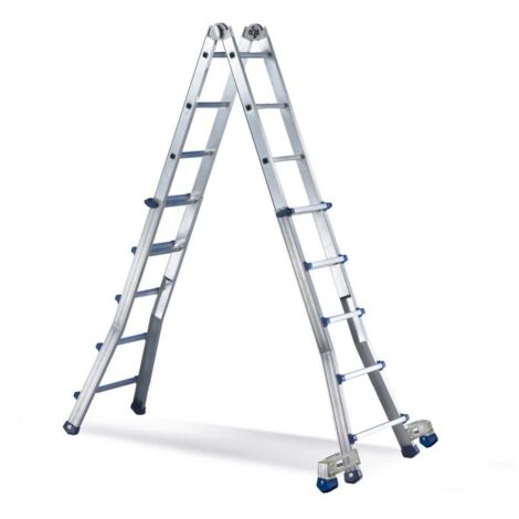 Escalera ind.mult tijera 6,25mt 12+12 telesc alu eplus svelt