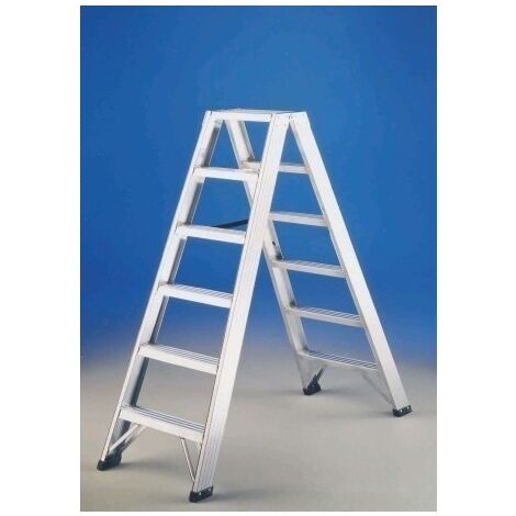 Escalera Industrial Tijera 2,10Mt 9 Peldaños Doble Aluminio P1 Svelt