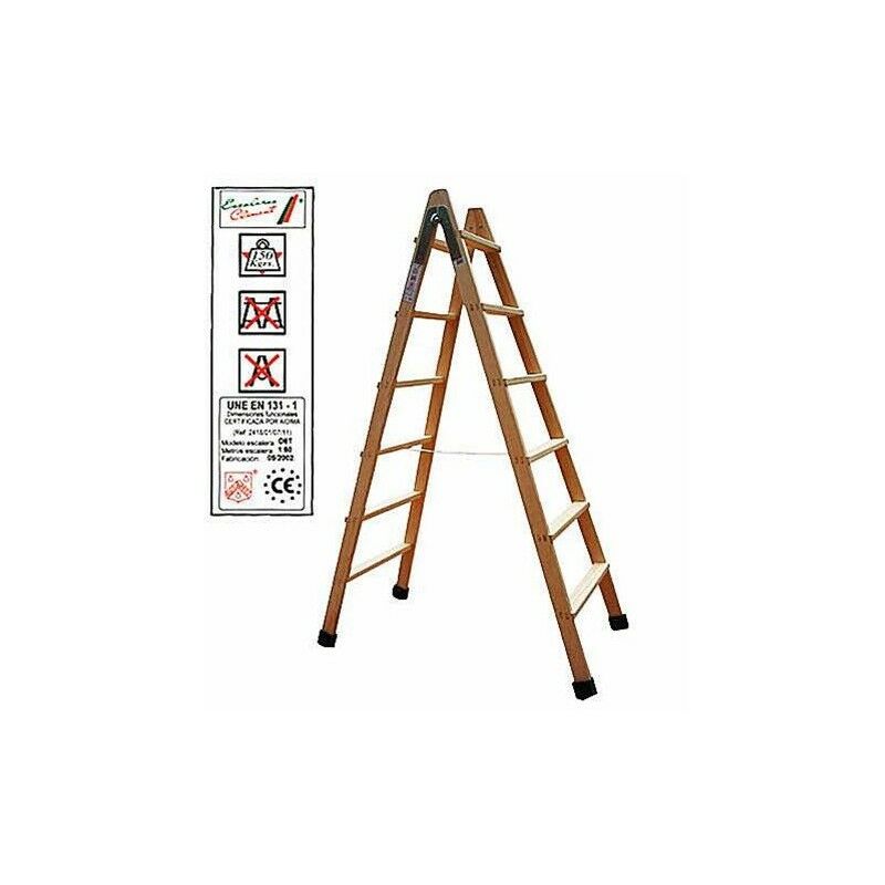 

Escalera madera doble peldaño 4 peldaños