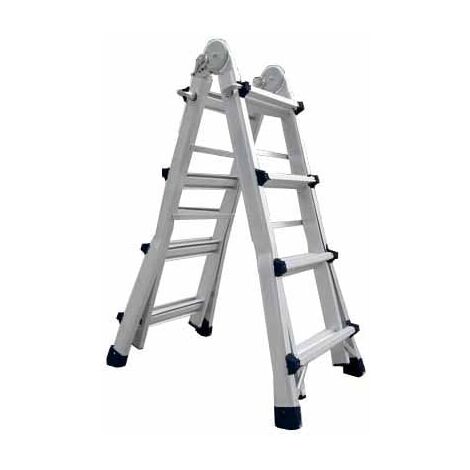 ESCALERA MULTIUSO ALUMINIO 8+8 PELDA¾OS