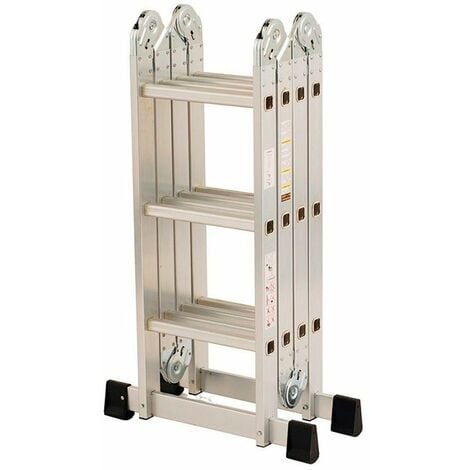 Escalera multiusos de aluminio 4x3