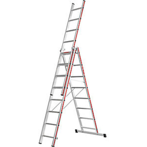 Escalera multiusos de aluminio  modelo profesional  3 x 8
