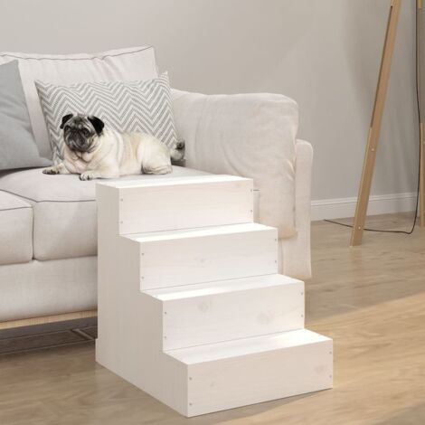 Escalera para mascotas madera maciza de pino  40x49x47 cm
