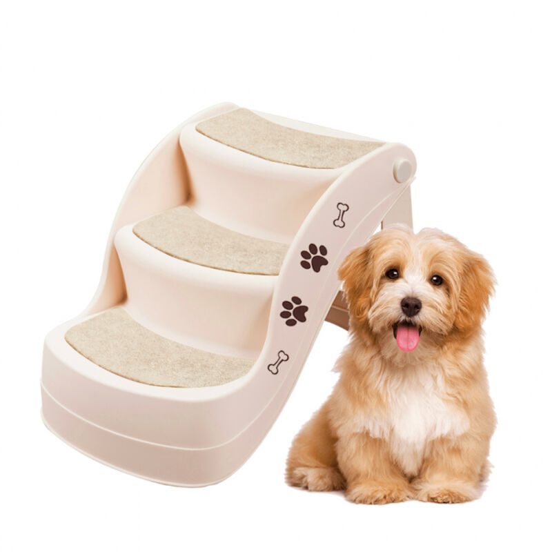 

Escalera para mascotas plegable de plástico de 3 peldaños Tosca