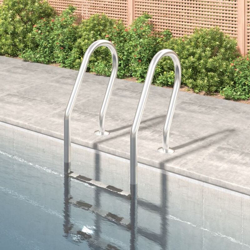 Escalera Para Piscina Acero Inoxidable 304 54X38X158 Cm Vidaxl
