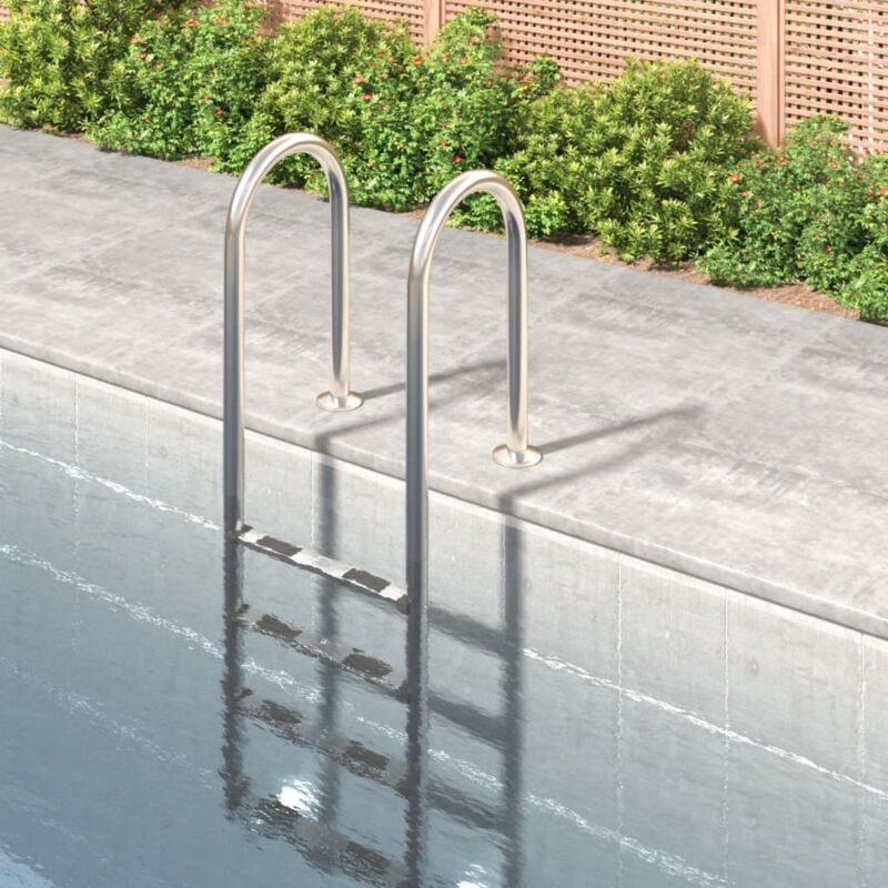 Escalera Para Piscina Acero Inoxidable 304 54X38X184,5 Cm Vidaxl