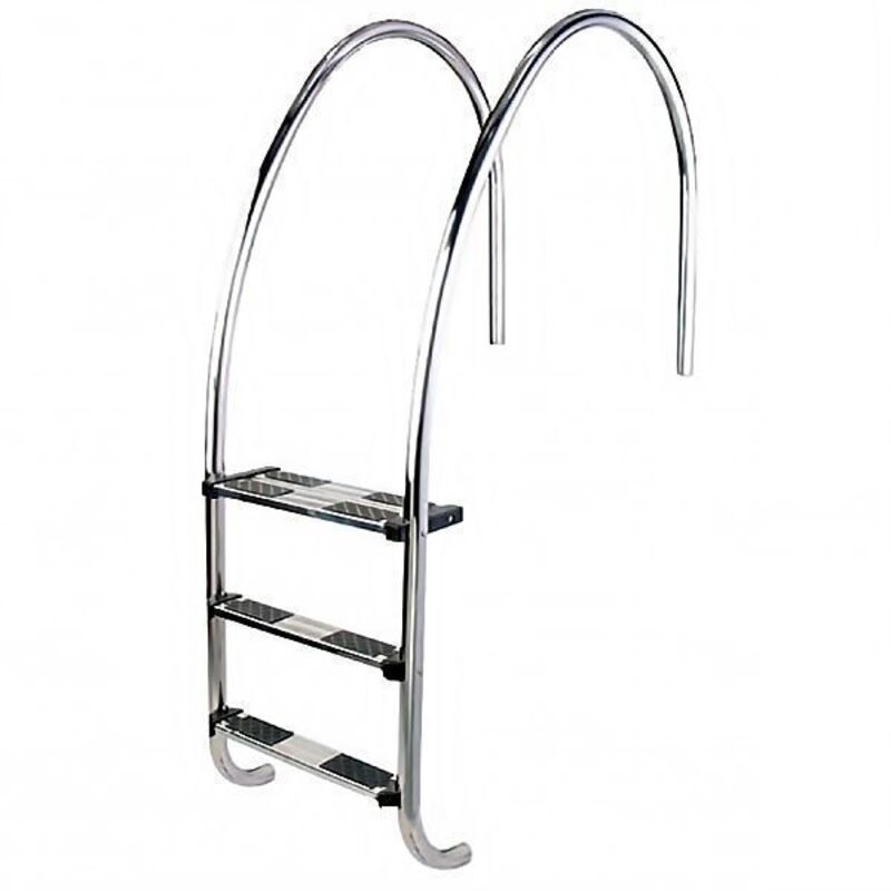 Escalera Para Piscina Con Rebosadero De 3 Peldaños
