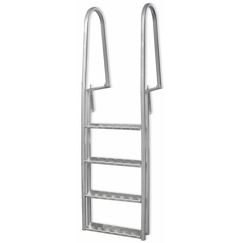 

Escalera para piscina/muelle con 4 peldanos aluminio 167 cm