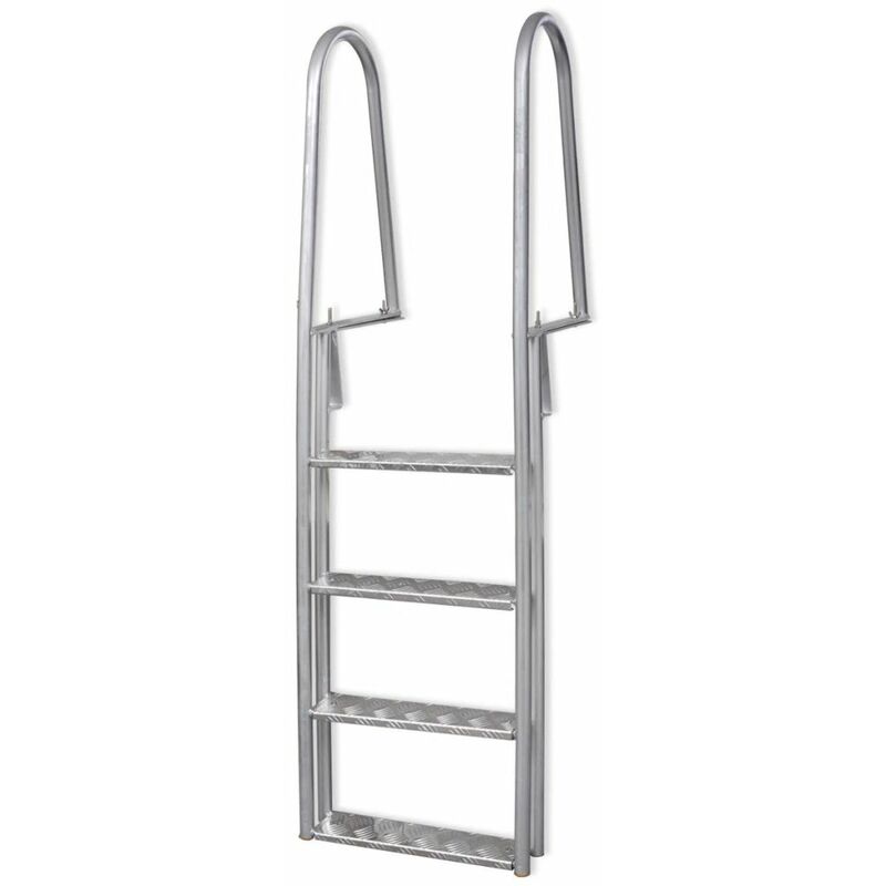 

Escalera para piscina/muelle con 4 peldaños aluminio 167 cm