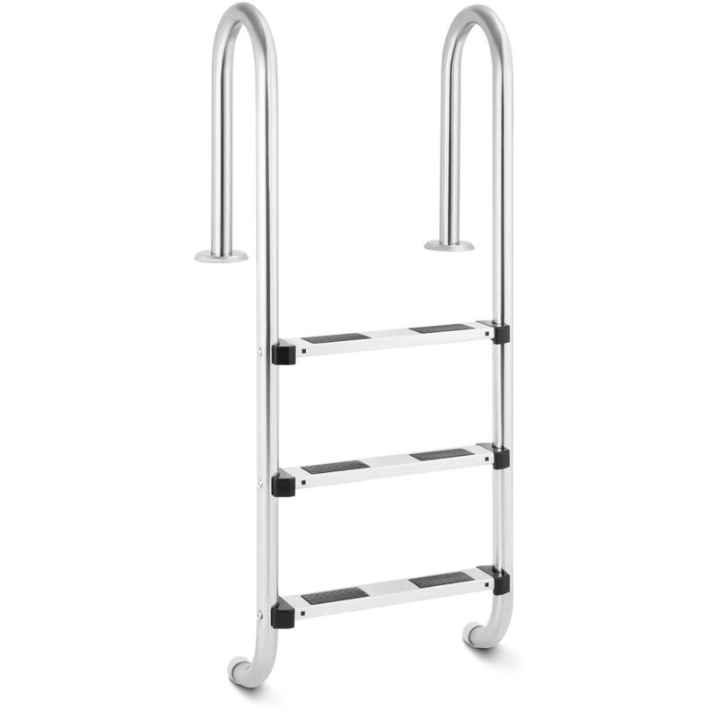 Uniprodo - Escalera Para Piscinas Escalerilla Acero Inox. Perfil Estrecho 3 Peldańos 180 Kg