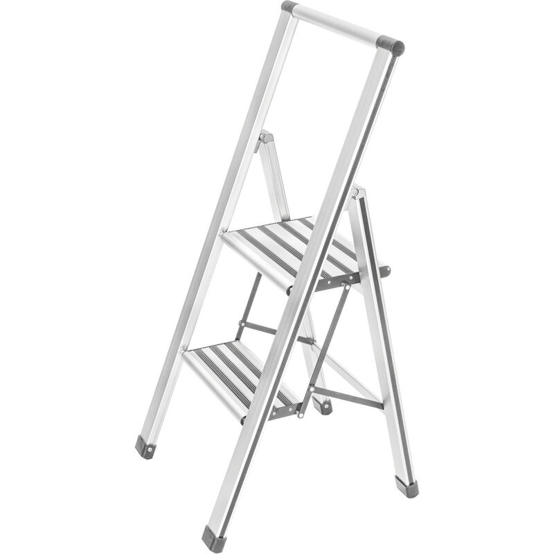 

Escalera plegable en diseño de aluminio 2 peldaños, blanca - Wenko