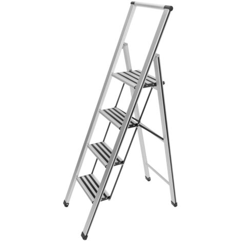Escalera plegable en diseño de aluminio 4 peldaños WENKO