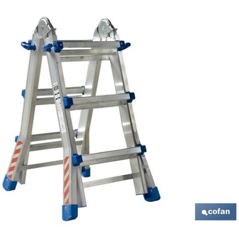 ESCALERA PLUS ALUMINIO MULTIPOSICIÓN 4 x 3 PELDAÑOS Y 2,83 M