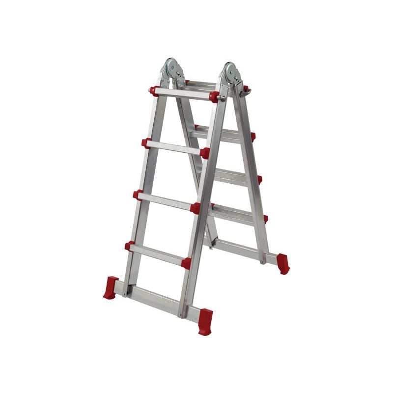 

Escalera telescopica aluminio 4x4 peldaños 3,83 mt