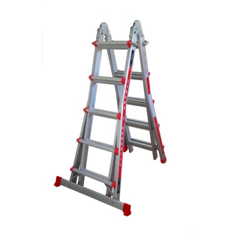 Escalera telescopica aluminio master 4+4 peldaños codiven