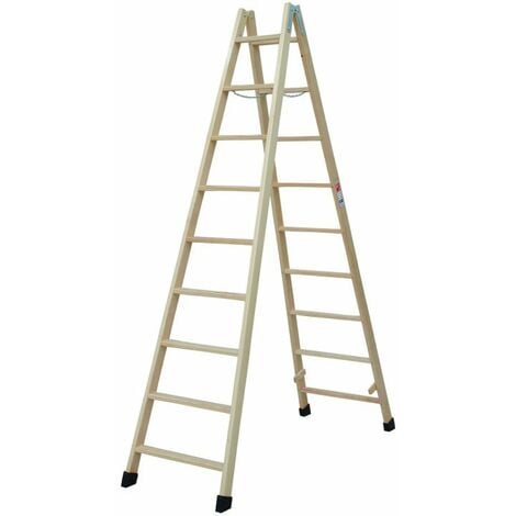 ESCALERA TIJERA MADERA 8+8 PELDAÑOS 2.25 M