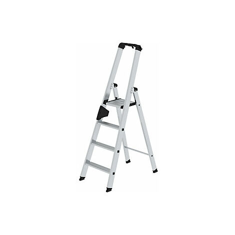 Escalera tipo tijera de peldaños planos  ascenso por un lado 