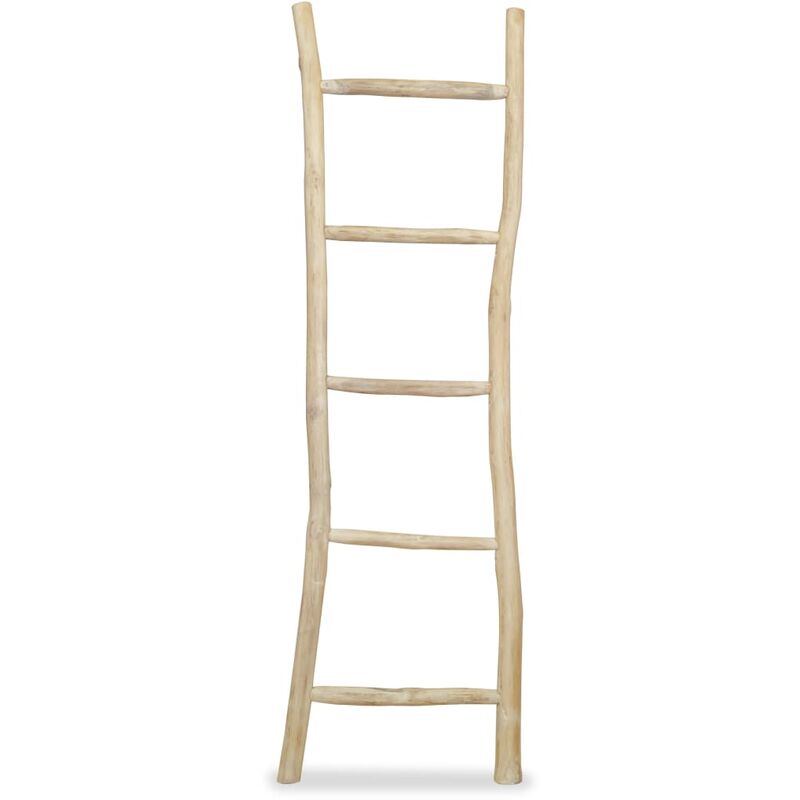 

Escalera toallero con 5 peldaños teca 45x150 cm natural