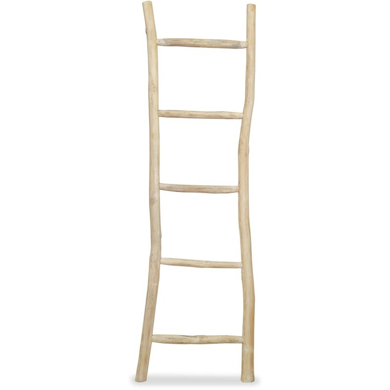 

Escalera toallero con 5 peldaños teca 45x150 cm natural - Marrón