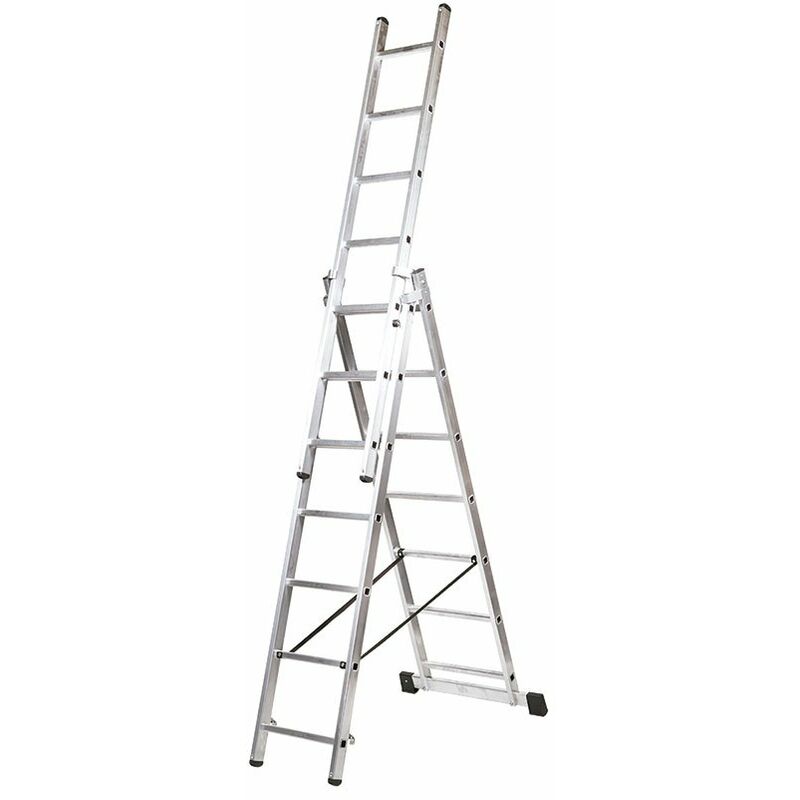 

Escalera Transf. Aluminio 3X7 Peldaños