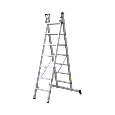 Escaleras de aluminio doble EN 131     2.00 + 2.00 m
