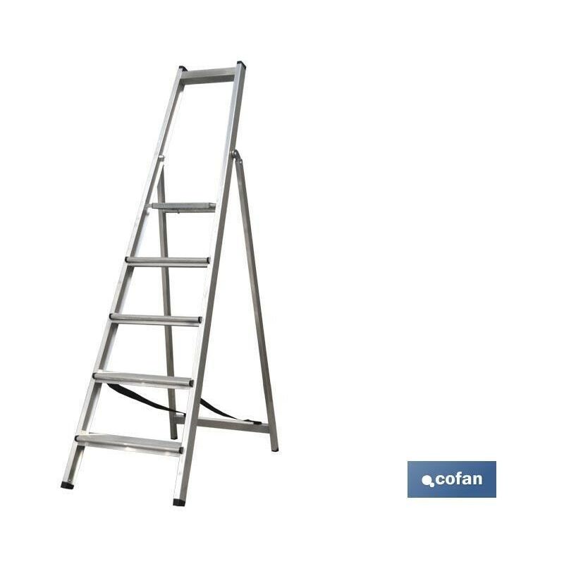 

Escalera alum soldada 7 peldaÑos - reforzada