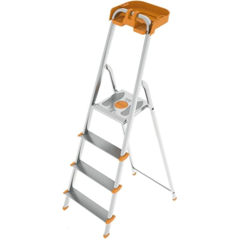 Escalier à 4 marches en aluminium avec rangement pour la maison et les professionnels MOD.ATTICA COLOMBO