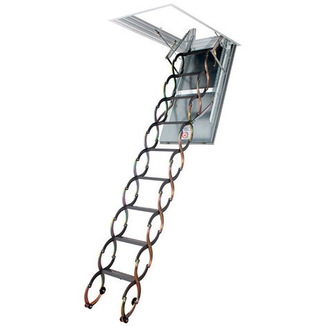 Escalier coupe feu 60min - Hauteur sous plafond 3.00m - Trémie 60x120cm - LSF60120-300