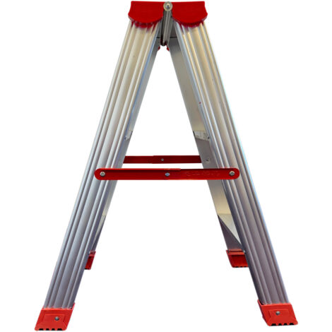 Escalier de ménage - échelle - 2x 3 marches - aluminium - hauteur 75 cm