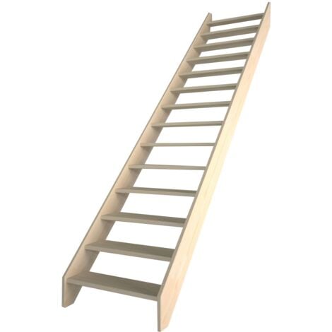 Escalier de meunier peu encombrant MGS65  65 cm de large  Hauteur 280 cm