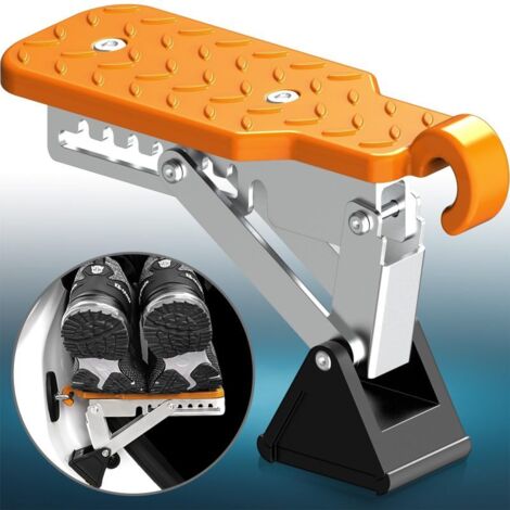 Escalier de réglage universel pour porte de voiture, avec 7 réglages, pliable, adapté aux ambos pies, escalade à pédale, charge maximale de 500 livres, accès au technicien de voiture, SUV et camions