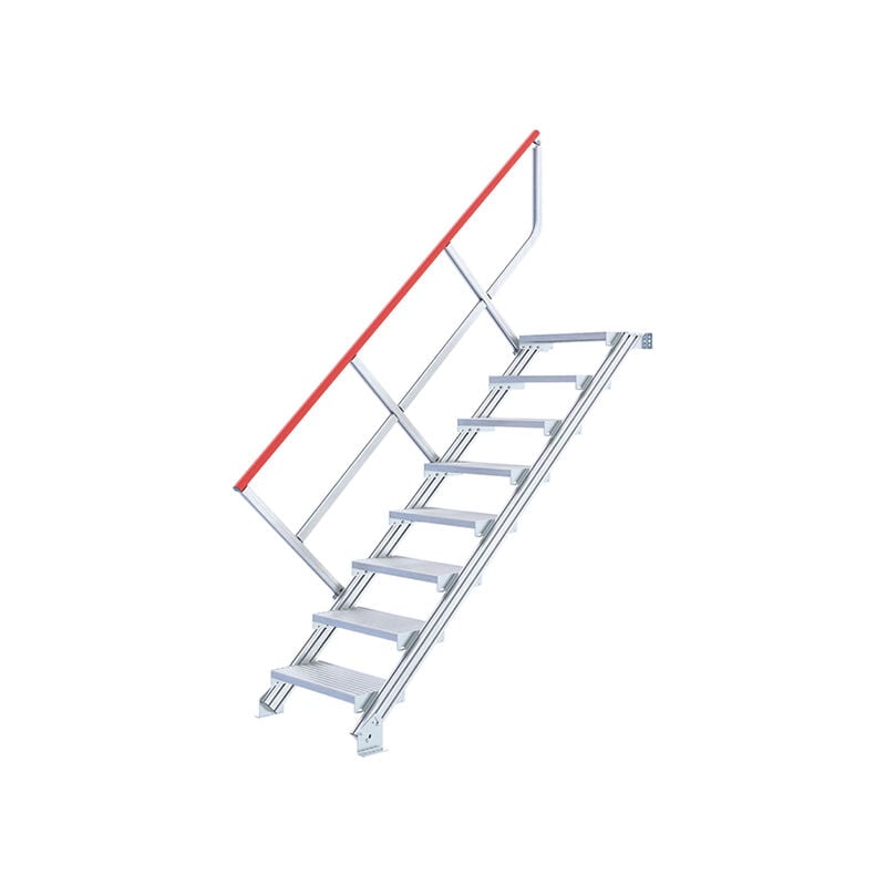 Matisère - Escalier industriel 4 marches - Hauteur à franchir 0.85m - Inclinaison 45° - Main-courante à gauche - 22111004
