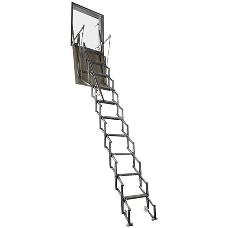 Escalier escamotable - Trappe 70x80cm - Hauteur 2.76 à 3.00m - ACI-MUR300/80-70