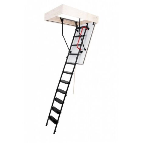 Escalier Escamotable Coupe-feu Ei60 - Métal & Bois Caisson 120 X 60 Cm