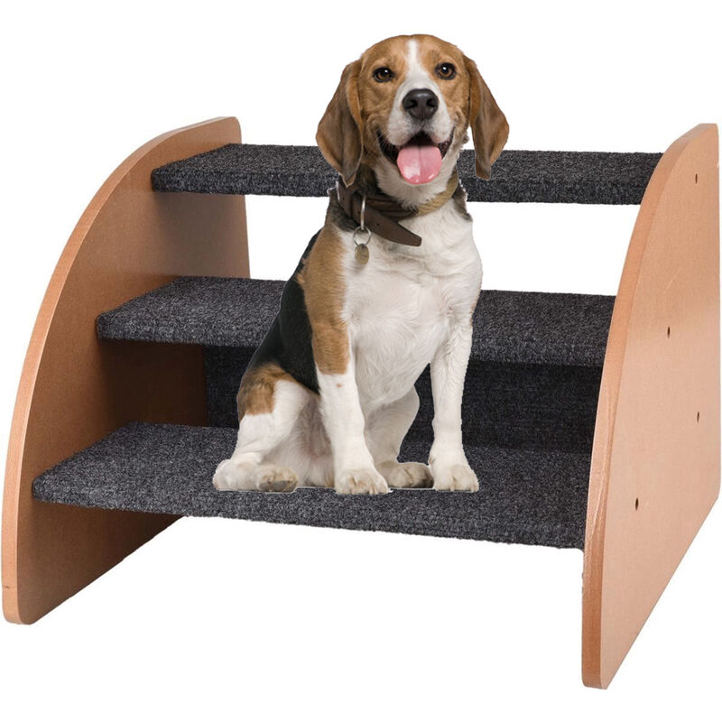 Maxxpet - Escalier pour chien 42x59x45 cm - Marchepieds pour petits et grands chiens - Pour lit et canapé - La plateforme d'atterrissage se connecte