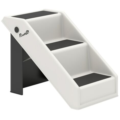 Escalier pour chiens, 3 marches, hauteur 36,5 cm, pliable, adapté aux petits chiens, utilisable pour lit, canapé, chaise et voiture