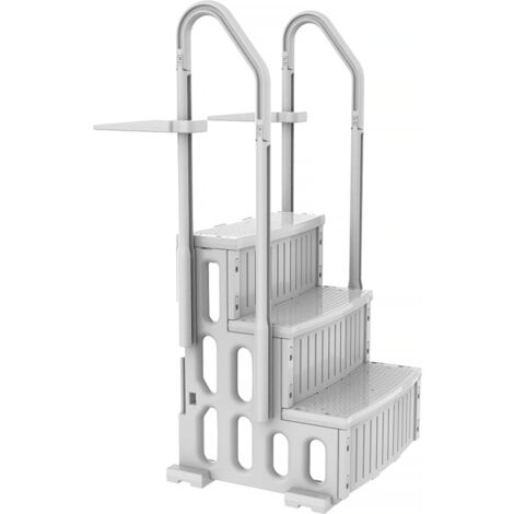 Échelle De Quai 4 Marches Amovible VEVOR - Échelle Bateau Ponton Aluminium 158,7 Kg Grandes Pédales Piscine Lac