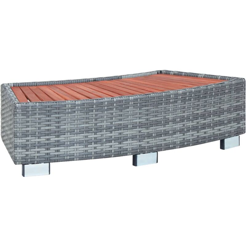 

Escalón para jacuzzi ratán sintético gris 92x45x25 cm - Gris