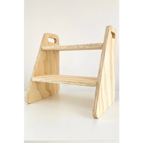 Escalón Montessori Pujar en madera contrachapada de pino (40x40x40 cm) PLYKIT - Madera natural