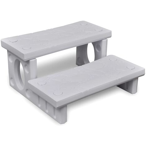 Mini Escalera 2 Peldaños Jacuzzi Plástico Escalón Piscina Multicolor