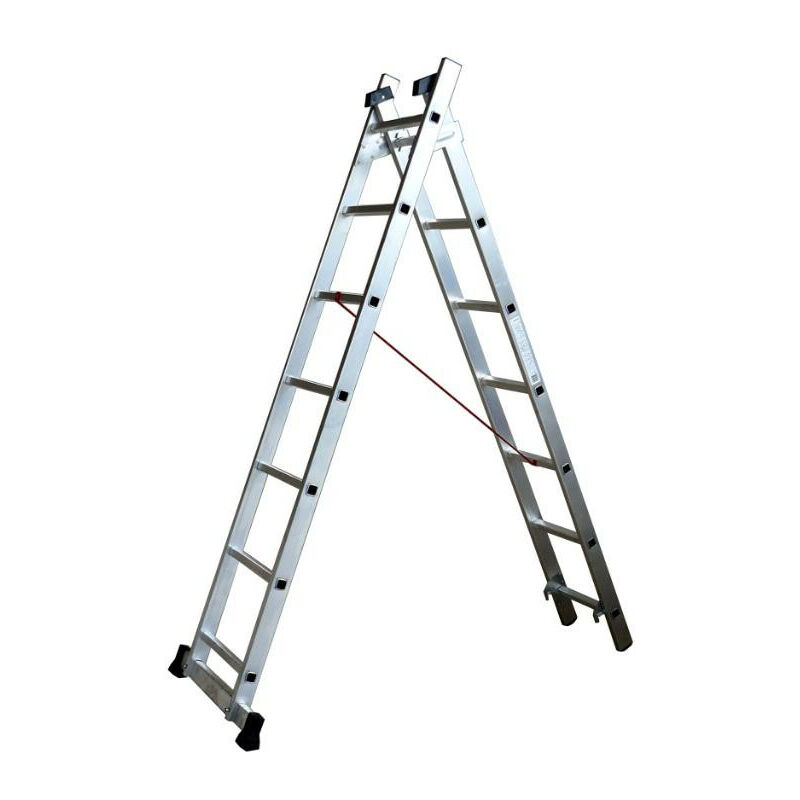Echelle Aluminium SEMI-PRO ESCALUX V16034 coulissante à corde 2x17 / L8M80